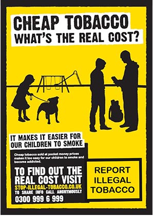 Stop Illegal Tobacco - Call 0300 999 6 999